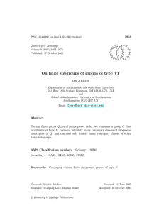 On finite subgroups of groups of type VF Geometry &amp; Topology G T