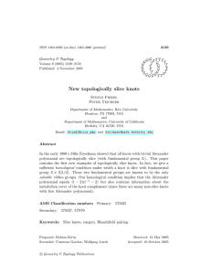 New topologically slice knots Geometry &amp; Topology G T