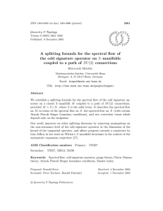 A splitting formula for the spectral flow of 3–manifolds (2) connections