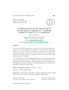 A splitting formula for the spectral flow of 3–manifolds (2) connections