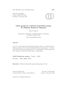 Limit groups for relatively hyperbolic groups II: Makanin–Razborov diagrams Geometry &amp; Topology G