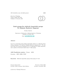 Limit groups for relatively hyperbolic groups II: Makanin–Razborov diagrams Geometry &amp; Topology G