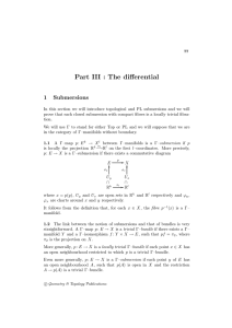 Part III : The differential 1 Submersions