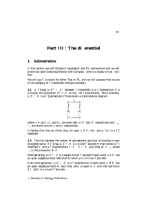 Part III : The dierential 1 Submersions