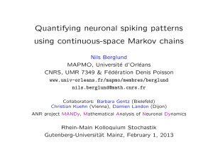 Quantifying neuronal spiking patterns using continuous-space Markov chains