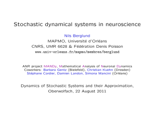 Stochastic dynamical systems in neuroscience
