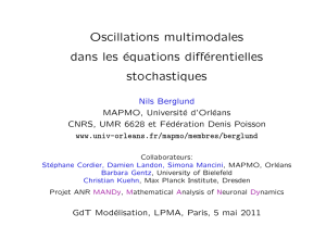Oscillations multimodales dans les ´ equations diff´ erentielles