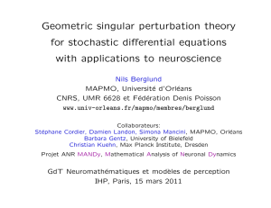 Geometric singular perturbation theory for stochastic differential equations with applications to neuroscience