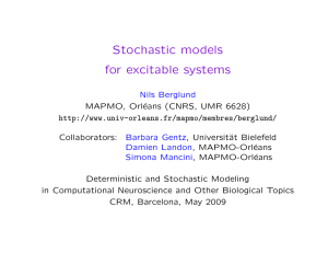 Stochastic models for excitable systems