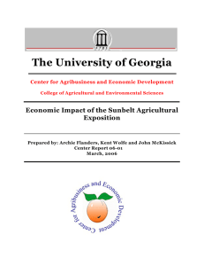 The University of Georgia Economic Impact of the Sunbelt Agricultural Exposition