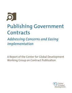 Publishing Government Contracts Addressing Concerns and Easing Implementation