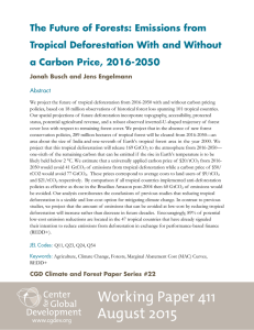 The Future of Forests: Emissions from Tropical Deforestation With and Without