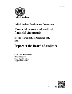 Financial report and audited financial statements Report of the Board of Auditors