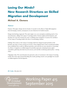 Losing Our Minds? New Research Directions on Skilled Migration and Development