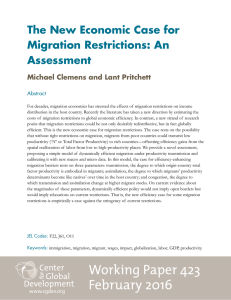 The New Economic Case for Migration Restrictions: An Assessment