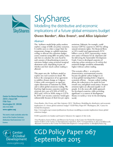 SkyShares Modelling the distributive and economic Owen Barder