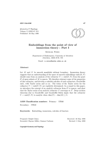 Embeddings from the point of view of