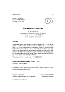 The bottleneck conjecture