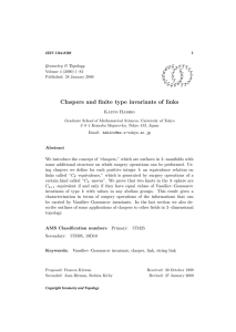 Claspers and finite type invariants of links Geometry &amp; Topology G T