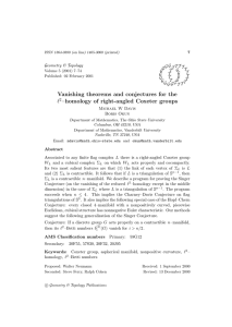 Vanishing theorems and conjectures for the –homology of right-angled Coxeter groups `