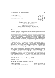 Concordance and Mutation Geometry &amp; Topology P Kirk and C Livingston