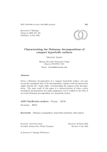 Characterizing the Delaunay decompositions of compact hyperbolic surfaces