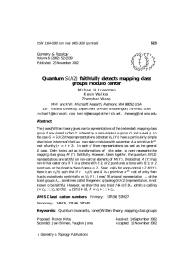 Quantum groups modulo center Geometry &amp; Topology G