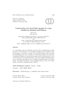 Construction of 2–local finite groups of a type Geometry &amp; Topology