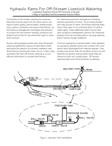 Hydraulic Rams For Off-Stream Livestock Watering