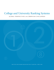 College and University Ranking Systems