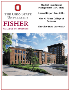 Student Investment Management (SIM) Fund  Annual Report June 2014