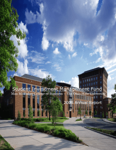 Student Investment Management Fund 2008 Annual Report