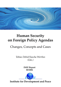 Human Security on Foreign Policy Agendas Changes, Concepts and Cases