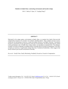 Outsiders in family firms: contracting environment and incentive design ABSTRACT  Zhi Li