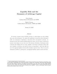 Liquidity Risk and the Dynamics of Arbitrage Capital