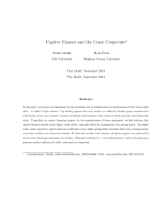 Captive Finance and the Coase Conjecture