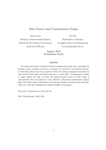 Risk Choices and Compensation Design