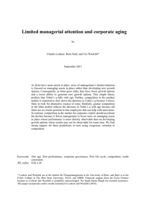 Limited managerial attention and corporate aging