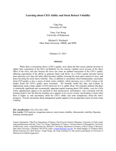 Learning about CEO Ability and Stock Return Volatility