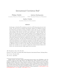 International Correlation Risk ∗ Philippe Mueller Andreas Stathopoulos