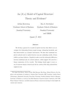 An (S, s) Model of Capital Structure: Theory and Evidence