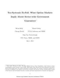 Too-Systemic-To-Fail: What Option Markets Imply About Sector-wide Government Guarantees