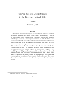 Rollover Risk and Credit Spreads in the Financial Crisis of 2008