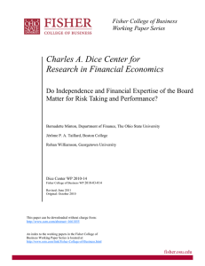 Charles A. Dice Center for Research in Financial Economics