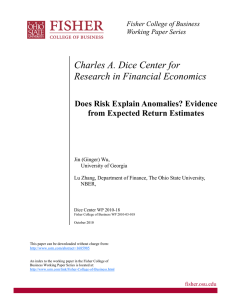 Charles A. Dice Center for Research in Financial Economics