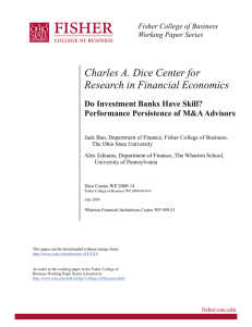 Charles A. Dice Center for Research in Financial Economics