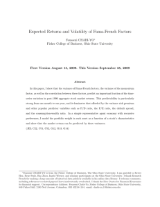 Expected Returns and Volatility of Fama-French Factors