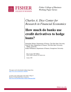 How much do banks use credit derivatives to hedge loans?