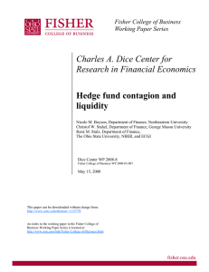 Charles A. Dice Center for Research in Financial Economics liquidity