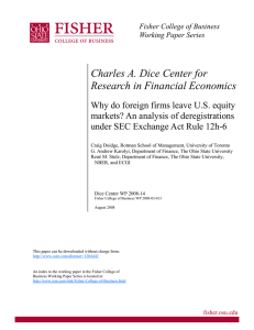 Charles A. Dice Center for Research in Financial Economics